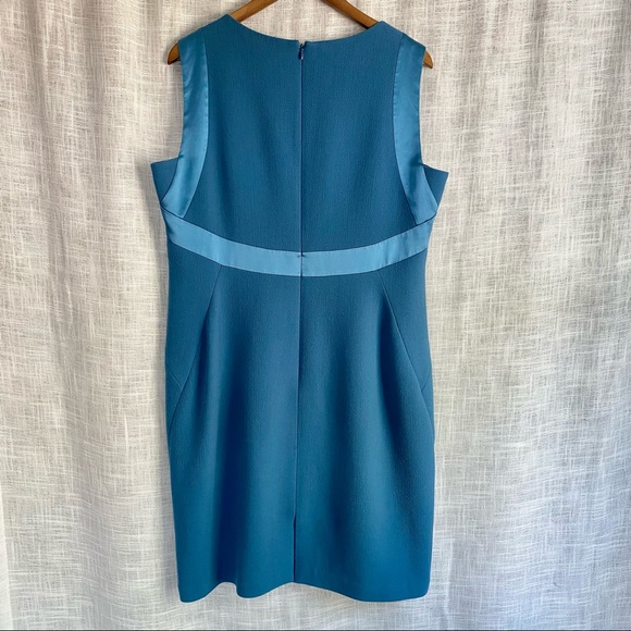 Lafayette 148 Wool Silk Sleeveless Sheath Dress - Picture 4 of 8